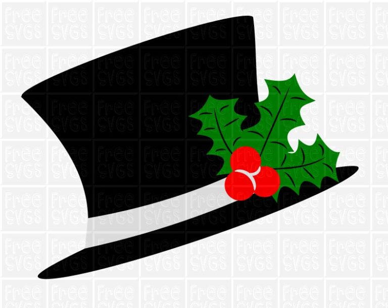 Christmas Top Hat FREE SVG file - Free SVG Cut Files