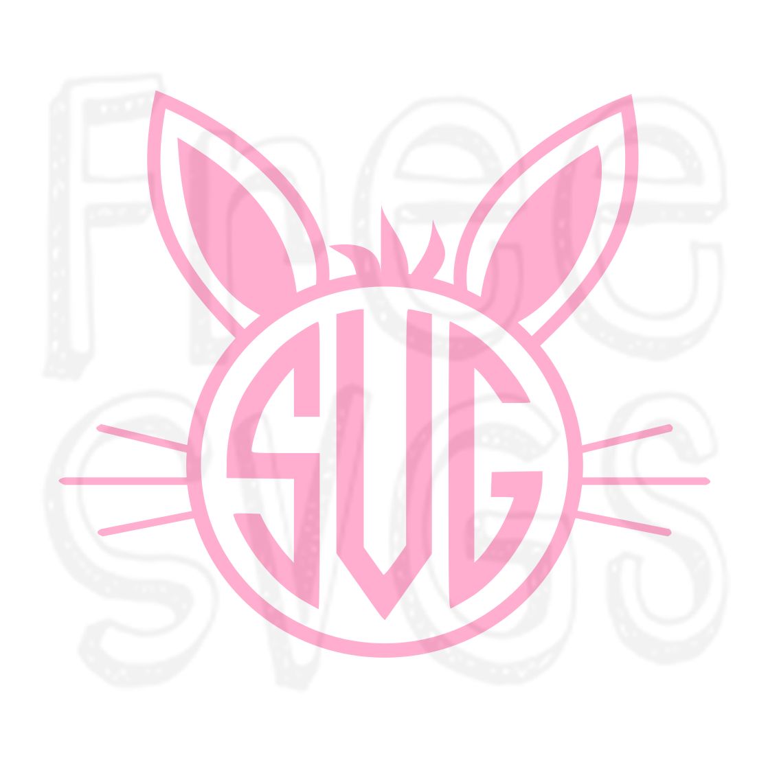 FREE Easter Bunny Monogram SVG File
