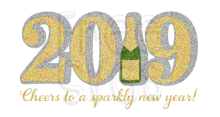 2019 Sparkly New Year Free SVG File