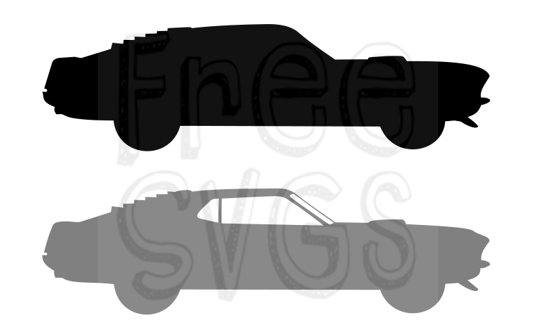 1969 Mustang Mach1 Silhouette Free SVG File