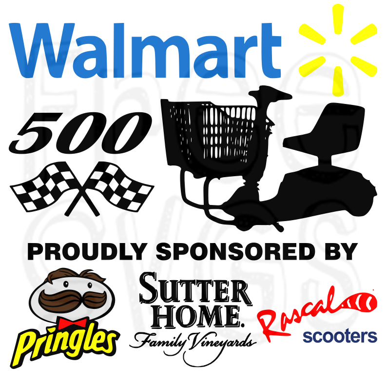 Walmart 500 Free SVG File – Pringles, Wine, & Ride On Carts