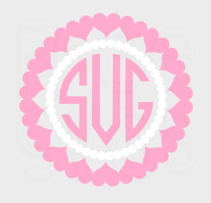 Hearts & Pearls Free SVG File