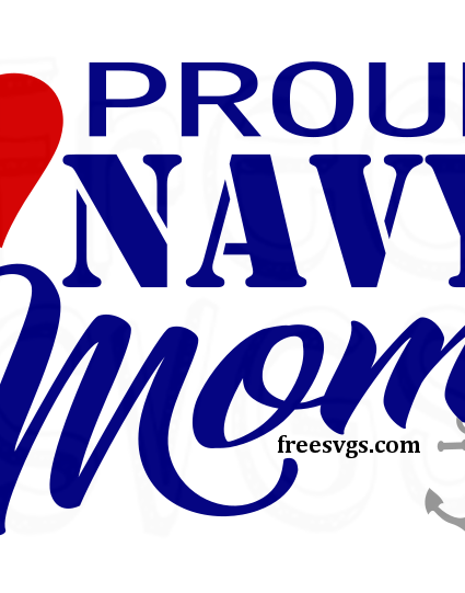 Free Proud Navy Mom SVG File