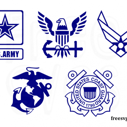 Free Military SVG Logo Set Free SVGs - Free SVGs