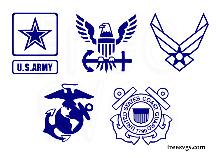 Download Free Military Svg Logo Set Free Svgs Free Svgs