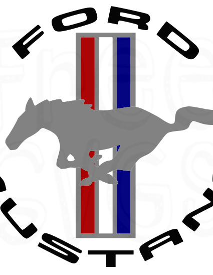 Free Ford Mustang Tribar Pony Logo SVG File
