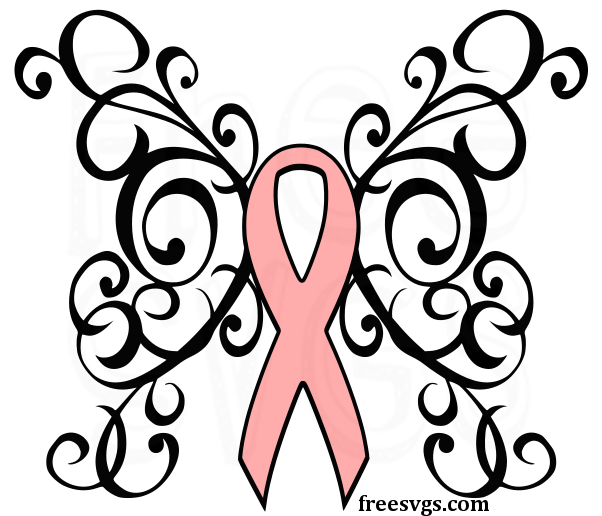 Butterfly Awareness Ribbon FREE SVG File - Free SVGs