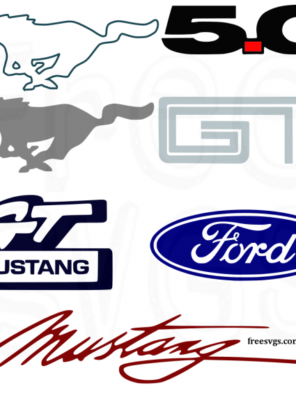 Free Mustang Logo SVG Set