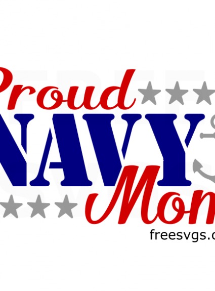 Proud Navy Mom FREE SVG File