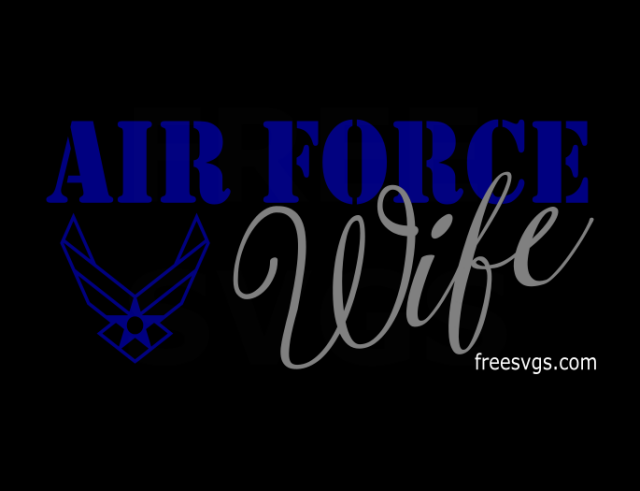 Air Force Wife Free SVG File image