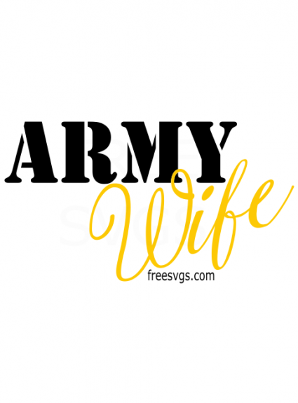 Army Wife Free SVG File