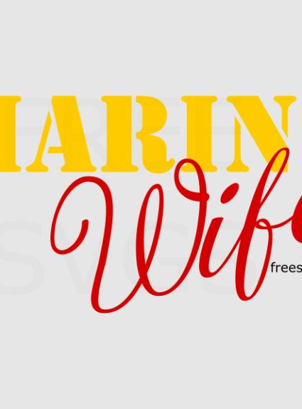 Marine Wife Free SVG File