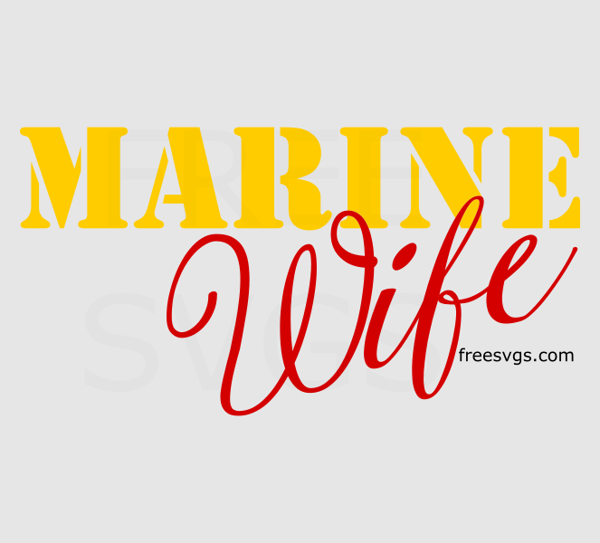 Marine Wife Free SVG File - Free SVGs
