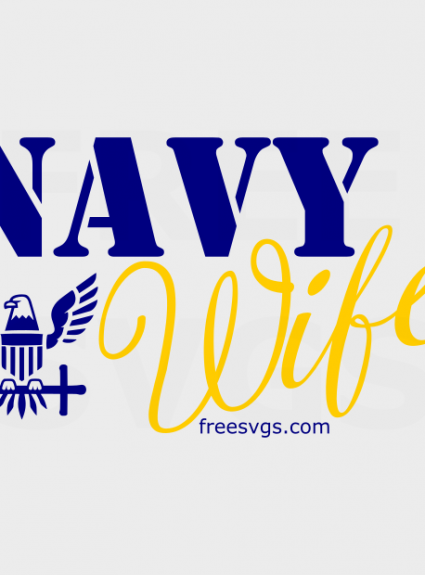 Navy Wife Free SVG File