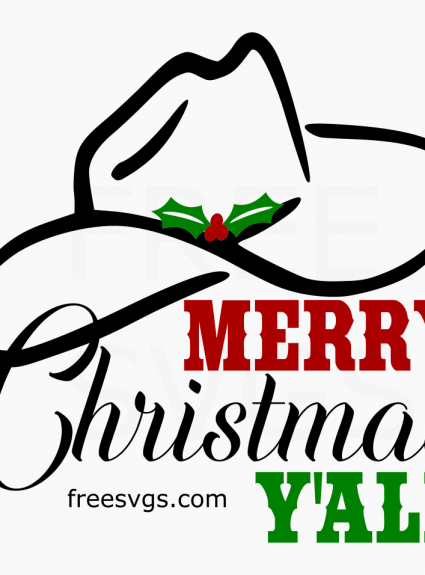 Merry Christmas Y’all FREE SVG File