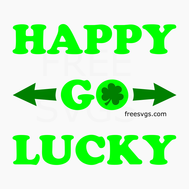 Happy Go Lucky Free SVG File - Free SVGs