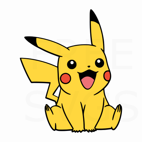 Pikachu Svg File Free Pokemon Svg Pikachu Vector Files For Cricut ...