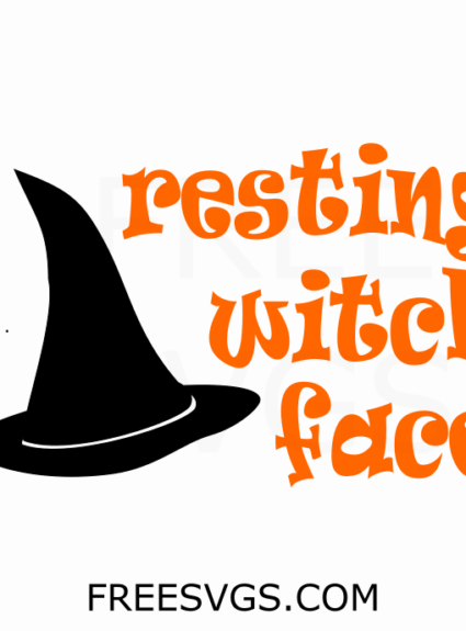 Resting Witch Face Free SVG File