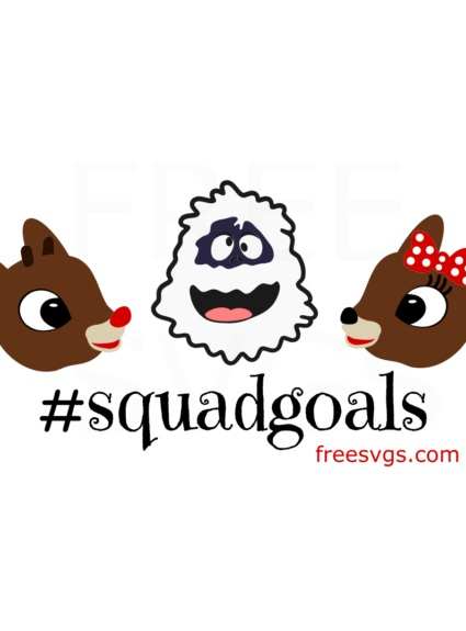 Rudolph Squad Goals Free SVG File