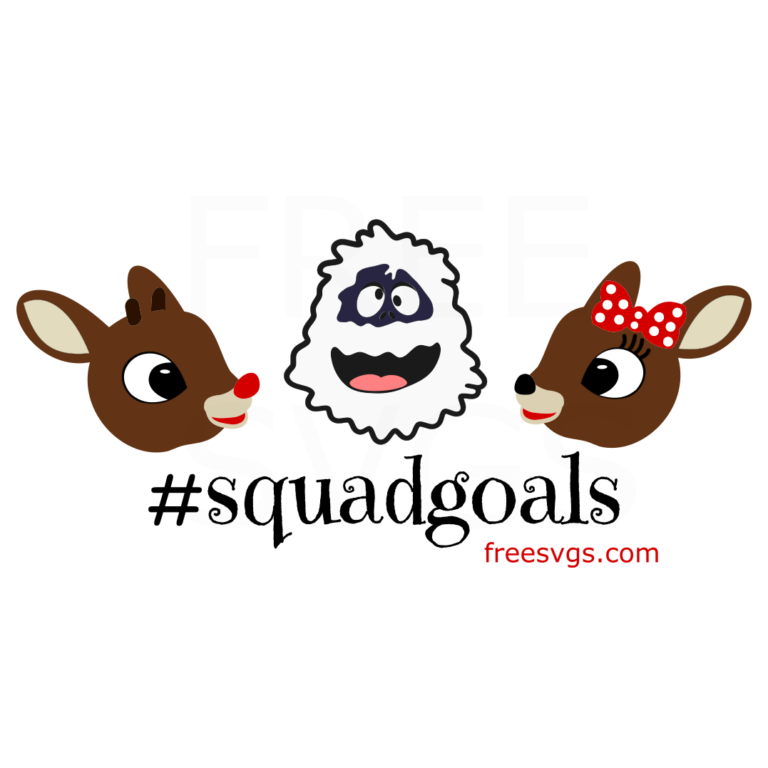 Rudolph Squad Goals Free SVG File - Free SVG Cut Files