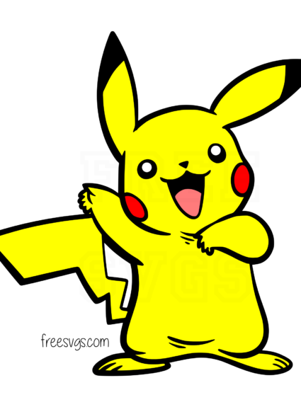 Pikachu Pokemon Free SVG File