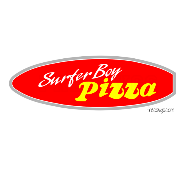 Surfer Boy Pizza Free SVG File - Free SVGs