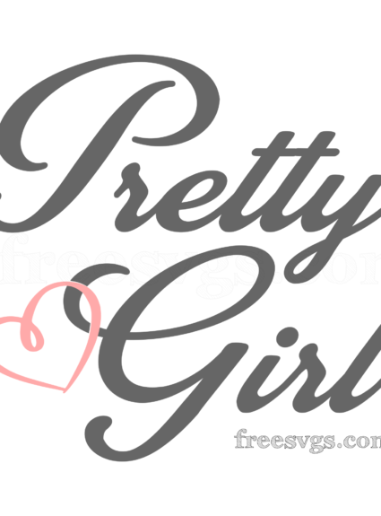 Pretty Girl Free SVG File