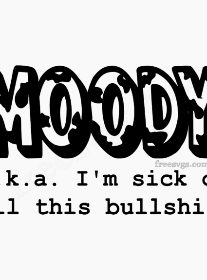 Moody Cow Print Free SVG File