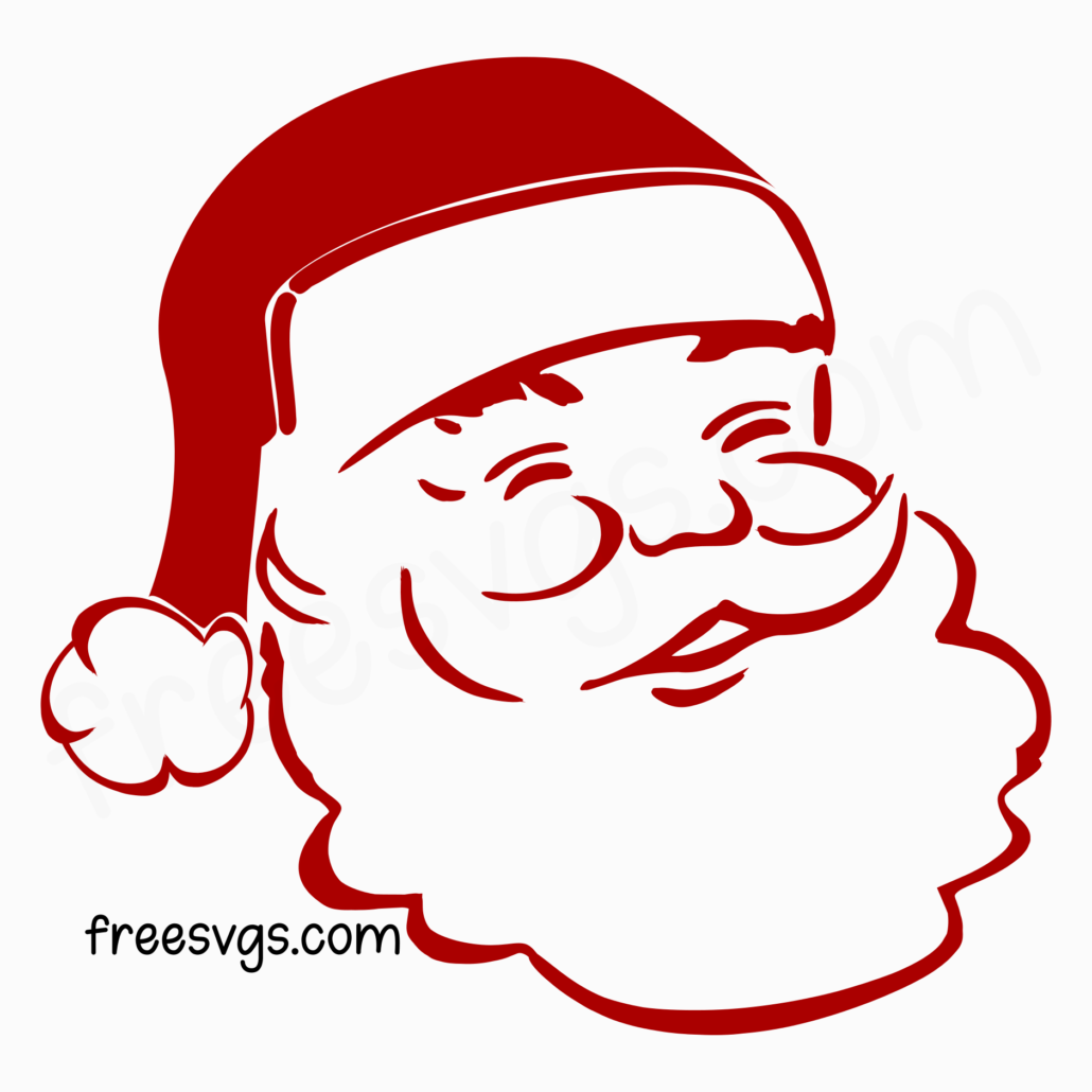 Free Retro Vintage Santa Claus SVG File - SVG Cut Files for Free