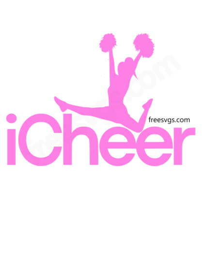 iCheer Cheerleader SVG File for Free